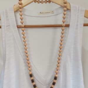 Colar cristal nude longo